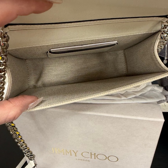 Jimmy Choo kalina ecru canvas bag. - Picture 4 of 4